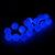Уличная светодиодная гирлянда «Матовые шарики» (100LED, 15м, d25мм, черный провод каучук) синий