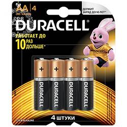 Батарейка Duracell (АА, 4шт, LR6)
