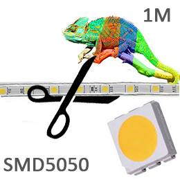 Уличная светодиодная лента SMD5050 нарезка (60LED на 1м, 1м, IP68) "Хамелеон"
