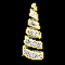 Световая конусная елка «Спираль» (2м) белый/тепло белый