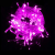 Светодиодная гирлянда Нить 70LED (7м,черная) розовый