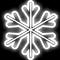 Снежинка из неона «Метеор» (60х60см, IP67, с эффектом бегущих огней, уличная) белый