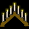 Рождественская горка «Скандинавский светильник» (7 свечей, 7 LED, дерево) светлое дерево 