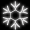 Снежинка из неона «Классик -2» (60х60см, IP68, уличная) белый