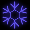 Снежинка из неона «Классик» (40х40см, IP67, уличная) синий