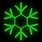 Снежинка из неона «Классик -2» (60х60см, IP68, уличная) зеленый